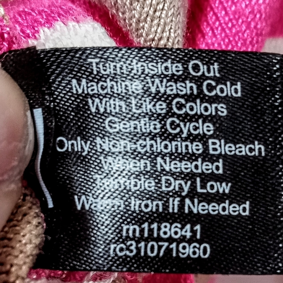 LANE BRYANT XXL PINK SWEATER WITH MULTICOLOR STRIPES - Picture 3 of 6